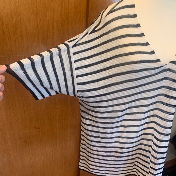 Eileen Fisher Linen Striped Top 1X - Picture 3 of 4